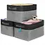 Набор Корзин Органайзеров Lovely Svi 3 шт: 38×28×24 см - Серо-черный - миниатюра 1