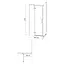 Душевая кабина Cersanit Jota угловая 900x900x195 L прозрачное стекло S160 -001, Левая, прозрачная, хром - миниатюра 2