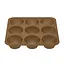 Форма силиконовая на планшете для выпечки кексов и маффинов на 9 ячеек 24.5х24.5х3.5 см, Profsil Коричневый 87154 - миниатюра 5