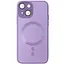 Чохол Epik TPU+Glass Sapphire Midnight with MagSafe для Apple iPhone 14, 6.1 Бузковий/Lilac - мініатюра 1