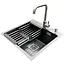 Комплект мойка + смеситель Romzha Arta Nova U-450 BL (B) - миниатюра 1