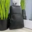 Сумка-рюкзак чоловіча шкіряна Handycover S302 чорна через плече - мініатюра 2
