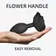 Силіконова анальна пробка Love To Love Open Roses L size Black Onyx - мініатюра 4