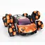 Радиоуправляемая трюковая машина HG 4-16-02, 8 роликовых колес, парогенератор, перевороты колес, аккумулятор 3.7V, Оранжевый - миниатюра 1