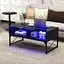 Журнальный стол Costway Moderne с подсветкой черный - миниатюра 2