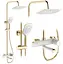 Душова система Rea Melia gold white з виливом REA-P2406, Золотий - мініатюра 3