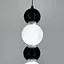Світлодіодний підвіс із чорними та білими кульками 60 см | Line F | Арт. NO22/3 BK - мініатюра 3