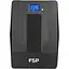 ИБП FSP iFP-2000, 2000ВА/1200Вт, LCD, Schukox4. 230V/50Hz, w/o RJ45, w/USB, Black, 12V/9Ahx2, CIS - миниатюра 1