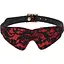 Маска на очі Liebe Seele Victorian Garden Blindfold чорний з червоним - мініатюра 1