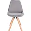 Стул Jumi Saida в скандинавском стиле с деревянными ножками серый - миниатюра 3