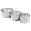 Набір круглих форм для викладки гарніра і салату (3 штуки в комплекті) Ø 10/8/6 см H 4.7 см (3 шт.), Kitchen Master Сріблястий 81772 - мініатюра 1