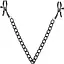 Затискачі для сосків Bedroom Fantasies Nipple Clamps With Chain - Black - мініатюра 1