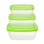 Набір пластикових контейнерів для зберігання харчових продуктів (0.6 л/1 л/1.5 л) 87934 - мініатюра 2