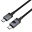 Дата кабель Hoco X118 Generous with display Type-C to Type-C 60W (1m) Black - мініатюра 6