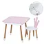 Столик зі стільцем "Корона" 06-025R-BOX з ящиком, рожево-білий - мініатюра 2