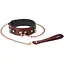Нашийник із повідцем Liebe Seele Wine Red Leather Collar Leash and Lock бордовий - мініатюра 1