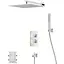 Душева система Corsan Ango 30 хром з виливом та термостатом + BOX прихованого монтажу ZA30TCHW, Хром - мініатюра 1