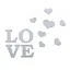 Дзеркальний декор Wall Sticker SW-00002495 акриловий самоклеючий Love 11 шт. срібло - мініатюра 1