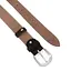 Ремень женский замшевый PS-3499 коричневый с серебристой пряжкой (115 см) - миниатюра 4