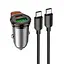 Адаптер автомобильный Hoco Rigorous dual port Car charger NZ16A (Type-C to Type-C) |1USB/1Type-C, 43W/3A, PD25W/QC| - миниатюра 1