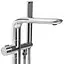Смеситель для ванны Rea Clark хром напольный REA-B5301 Хром - миниатюра 2
