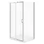 Душевая кабина Cersanit Basic 100x80 см прямоугольная раздвижная прозрачное стекло без поддона хром S158-006, прозрачный, хром - миниатюра 1