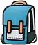 Рюкзак стильный 2Д Синий Stylish Backpack 2D Blue 40x36x12 - миниатюра 1