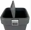 Мусорное ведро Motek на 18 л с поворотной крышкой 27.5х27.5х41 см Антрацит (COB-411)  - миниатюра 5