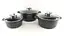 Набор кастрюль A-Plus 1490 3 кастрюли с мраморным покрытием и индукционным дном - миниатюра 2