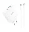 Зарядный комплект Hoco n30 glory pd 65 W 3-port (2 c1a) fast charger set - миниатюра 2