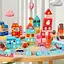 Деревянный конструктор Bambi Город C 75545, 12 пазлов, 88 деталей - миниатюра 6