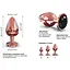 Золота металева анальна пробка із кристалом Dorcel Diamond Plug L - мініатюра 3