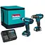 Набор из двух аккумуляторных инструментов CLX224SA CXT 12В Makita teh0025230 - миниатюра 1