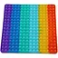 Сенсорна іграшка Pop it антистрес 30 см квадрат 256 пупирок великий XXL райдужний різнокольоровий - мініатюра 1