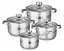Набор кастрюль с сотейником Edenberg EB-3707 из нержавеющей стали 8 предметов - миниатюра 3