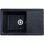 Гранітна кухонна мийка Romzha Trei 71 Antracit (902) з крилом - мініатюра 1