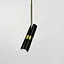 Черный поворотный подвесной светильник со спотом | Line F | Арт. S167/1 BK+AB - миниатюра 3