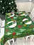 Водоотталкивающая Скатерть новогодняя с принтом Елки 220х140 см (+ 4 салфетки 30х40) Зеленый - миниатюра 2