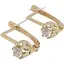 Золоті сережки Столична Ювелірна Фабрика з фіанітами. 105233 - мініатюра 1