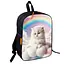 Рюкзак шкільний дитячий 36х27см з котиком на хмаринці, принтом кошеняти для хлопчика/дівчинки (00682) - мініатюра 1
