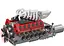 Конструктор двигун Mould King V12  Naturally Aspirated Engine Ferrari моторизований дитячий мотор 1366 деталей - мініатюра 1