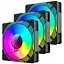 Вентилятор 120 мм GameMax KF300 чорний 3 шт. 120х120х25 мм RGB підсвічування 800-1600 об/хв 31.2 дБ 4-pin (PWM)/3-pin - мініатюра 1