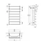 Полотенцесушитель водяной Kroner Каскад трапеция ДКТ07 900x530/8 CV018544, Хром, нижнее - миниатюра 2