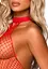 Бодістокінг Leg Avenue Racer neck bodystocking Red - мініатюра 3