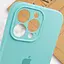 Чохол Epik Silicone Case Full Camera Protective AA для Apple iPhone 15 Pro Max 6.7 Бірюзовий/Marine Green - мініатюра 6