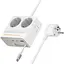 Подовжувач Hoco AC28 Descanso (PD45W/1C/3A/2xSocket) (2m) White - мініатюра 4