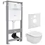 Комплект инсталляция 4 в 1 Volle Master Evo 212010 + унитаз Roca Meridian Rimless A34H242000 с сидением Soft Close, Белый - миниатюра 1