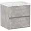 Тумба з умивальником Volle Teo 65 см бетон 15-88-61C - мініатюра 1