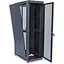Шафа 19 42U 610х1055 мм ШГ посилена. перфоровані двері 66 чорна - мініатюра 2