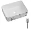 Раковина накладная Qtap Tern Marble, прямоугольная, с донным клапаном QT17116069MR - миниатюра 2